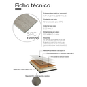 Piso SPC color Cipres Bronce 122x18x0.5 cm (Caja 10 piezas)