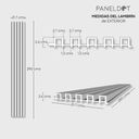 Lambrín WPC Exterior Nogal (Venta por pieza)